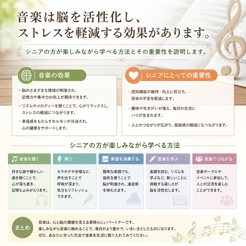 シニア向け音楽レッスンの意義