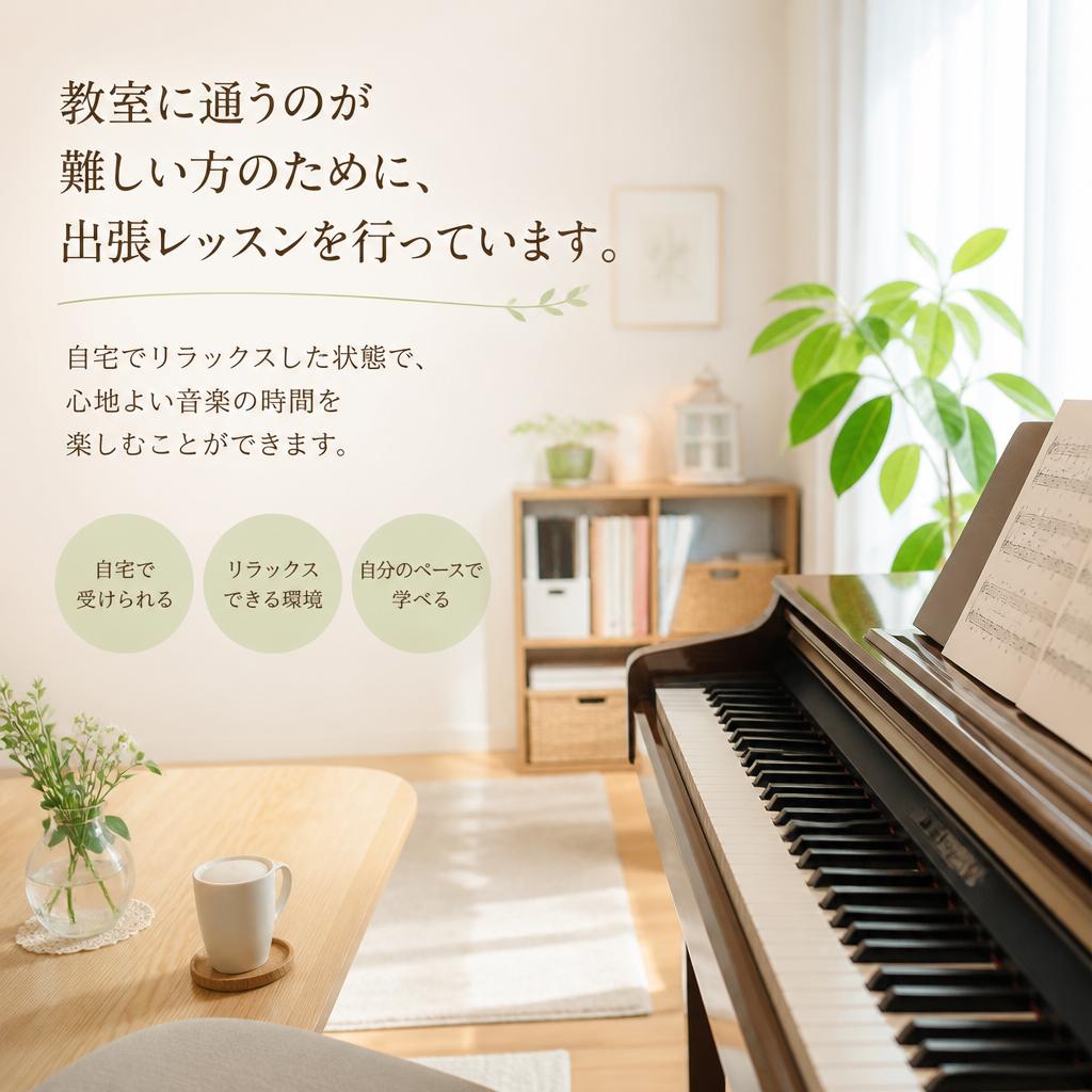 出張レッスンで気軽に受講