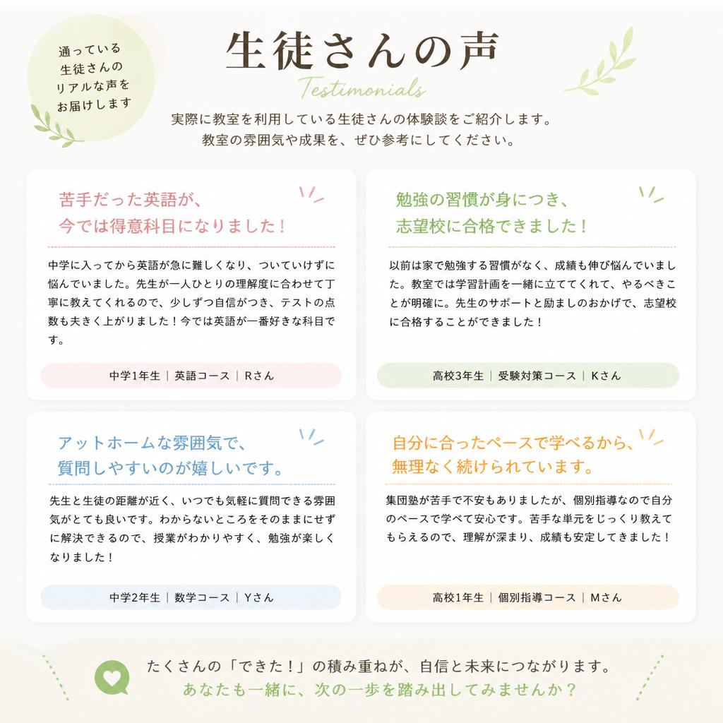 ご利用者の声