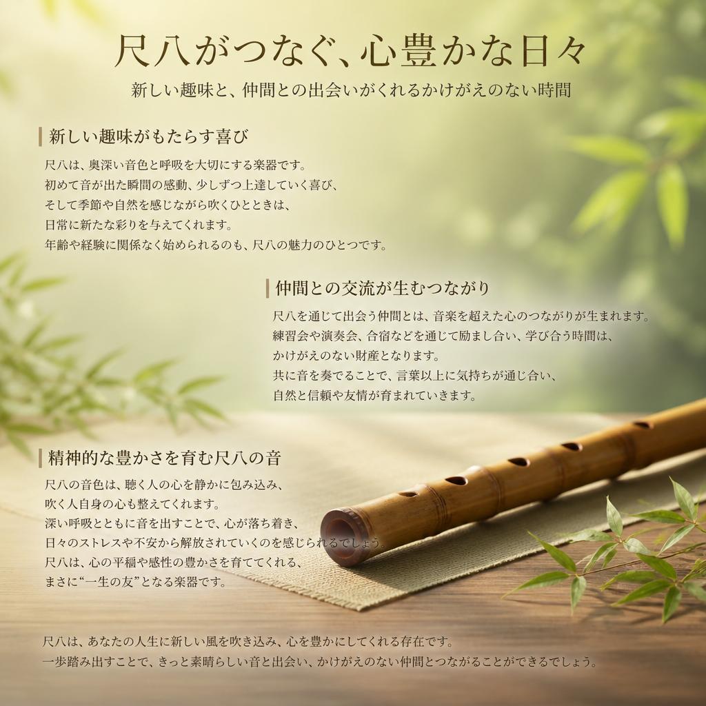 趣味としての尺八の魅力